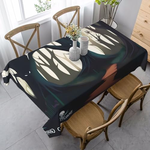 XZDAL Elegante und langlebige GhastlyGrove rechteckige Tischdecke für Esszimmer, Brunch, Hochzeit und mehr, 89 x 140 cm von XZDAL