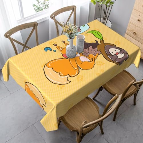 XZDAL Elegante und langlebige Sonnenblumenkern-Tischdecke, rechteckig, 89 x 140 cm, für Abendessen, Brunch, Hochzeit und mehr von XZDAL