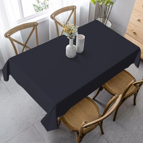 XZDAL Elegante und langlebige Tischdecke, rechteckig, 89 x 140 cm, für Abendessen, Brunch, Hochzeiten und mehr, Schwarz von XZDAL