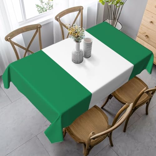 XZDAL Elegante und langlebige Tischdecke, rechteckig, Flagge Nigerias, 89 x 140 cm, für Abendessen, Brunch, Hochzeiten und mehr von XZDAL