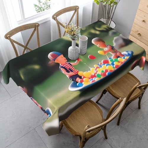 XZDAL Elegante und langlebige Tischdecke für draußen, rechteckig, für Abendessen, Brunch, Hochzeit und mehr, 89 x 140 cm von XZDAL