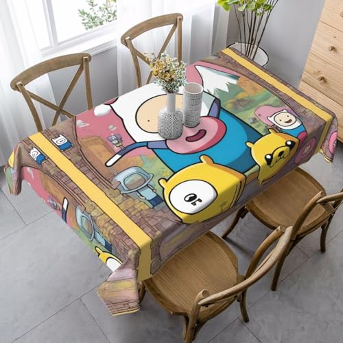 XZDAL Elegante und langlebige Tischdecke mit Abenteuerplan, rechteckig, für Abendessen, Brunch, Hochzeiten und mehr, 89 x 140 cm von XZDAL