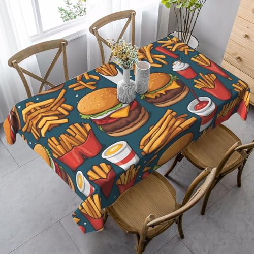 XZDAL Elegante und langlebige rechteckige Tischdecke für Essen, Brunch, Hochzeit und mehr, 89 x 140 cm von XZDAL