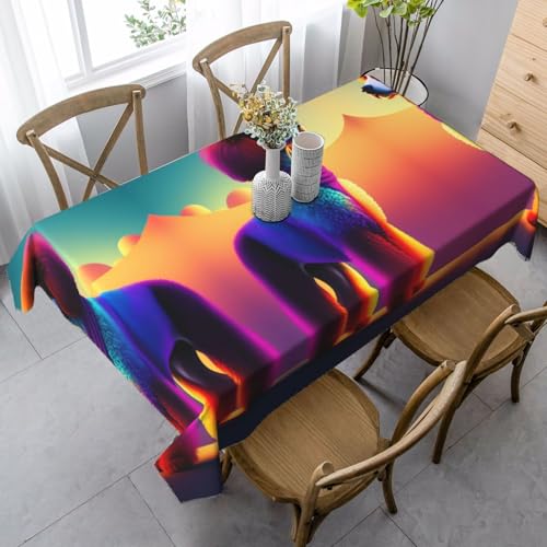 XZDAL Elegante und langlebige rechteckige Tischdecke für Esszimmer, Brunch, Hochzeit und mehr, 89 x 140 cm von XZDAL