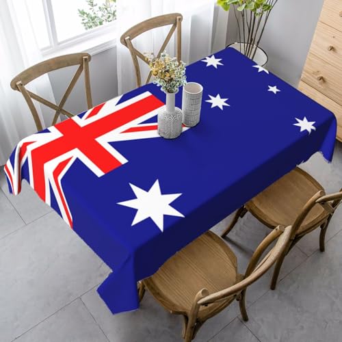 XZDAL Elegante und langlebige rechteckige Tischdecke mit australischer Flagge, 89 x 140 cm, für Abendessen, Brunch, Hochzeiten und mehr von XZDAL