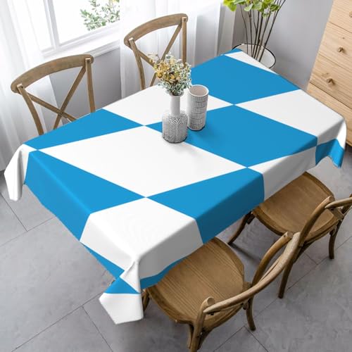 XZDAL Elegante und langlebige rechteckige Tischdecke mit bayerischer Flagge, 89 x 140 cm, für Abendessen, Brunch, Hochzeiten und mehr von XZDAL