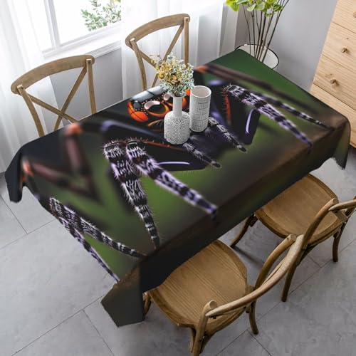 XZDAL Elegante und langlebige rechteckige Tischdecke mit tropischen Regenwaldspinnen, 89 x 140 cm, für Abendessen, Brunch, Hochzeit und mehr von XZDAL