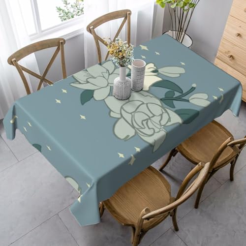 XZDAL Elegante und langlebige weiße Bauhinia Tischdecke, rechteckig, für Abendessen, Brunch, Hochzeit und mehr, 89 x 140 cm von XZDAL