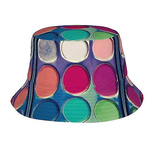 Runde Farbpalette, unisex, modisch, bunt bedruckter Sonnenschutz, Ihr idealer Begleiter für Outdoor-Aktivitäten, Schwarz, Einheitsgröße von XZDHYZ