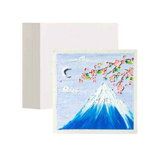 Öl-Pastellpapier, 250 g/m², dicke, schwere Karten, blanko, Karton, Aquarellpapier, Kunstpapier, Mal- und Bastelpapier für DIY-Kunstprojekte, Kinder und Erwachsene, Aquarellzeichnung (20 x 20 cm) von XZJMY