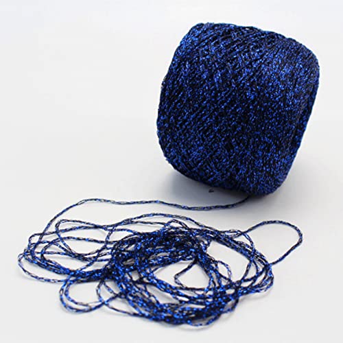 XZMJDZSWN Garn 200 g/Los Garn for Stricken und Häkeln Matethreads DIY Garne Häkeln Metallic + Baumwolle Metallisierter Faden Handstricken(41 Royalblue) von XZMJDZSWN