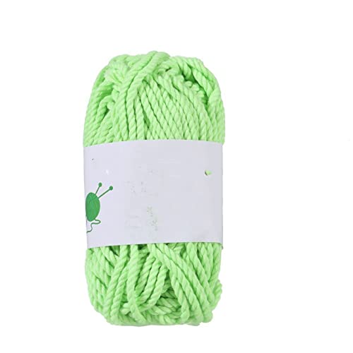 XZMJDZSWN Garn 50 g/Rolle Polyestergewebe for Nähen, DIY, leuchtendes, Dickes Garn, Handgestrickte Strickwolle, leuchtet im Dunkeln, Zubehör(Fluorescent Green) von XZMJDZSWN