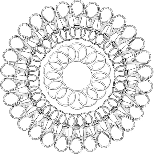 XZQYDS Karabinerverschlüsse aus Metall, mit großen Ringen, 100 Stück von XZQYDS