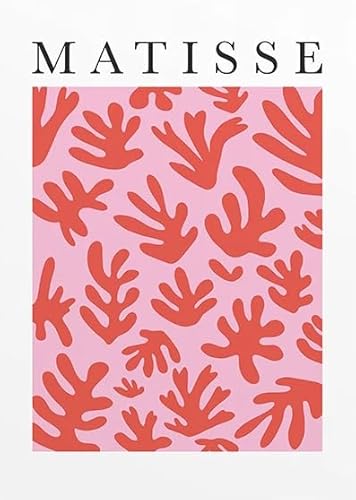 XZSFD NBGEA Henri Matisse Poster Henri Matisse Drucke Abstrakte Wandkunst《Rosa Rot Koralle》Bild Henri Matisse Leinwand Gemälde für Wohnkultur 40x60cm ungerahmt von XZSFD NBGEA