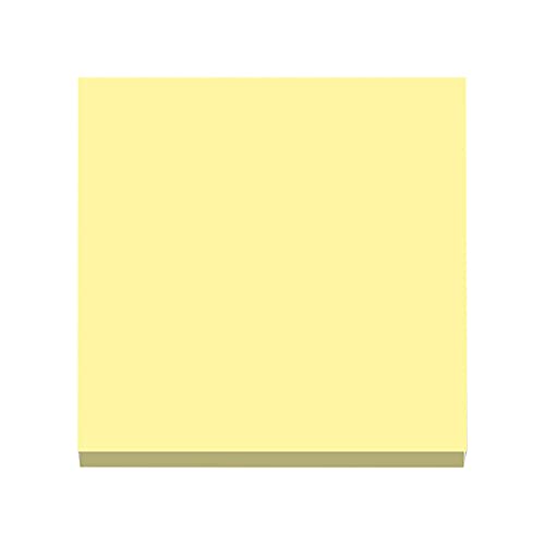 100 Stück Haftnotizen, 3 * 3inch Sticky Notes Aesthetic Notizzettel Wiederaufklebbar Haftnotizen Klebezettel Pastell für Notizblock Büro Haus Schule (Light yellow, One Size) von XZincer