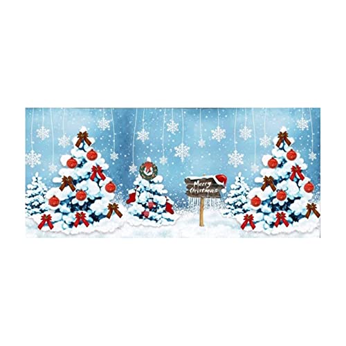 7 x 16 Ft Frohe Weihnachten Urlaub Banner Garagentor Abdeckung Wandbilder Winter Schneemann Weihnachtsmann Outdoor Große Türabdeckung Dekoration Indoor Outdoor Wandtattoo Buddha Silber (B, D) von XZincer