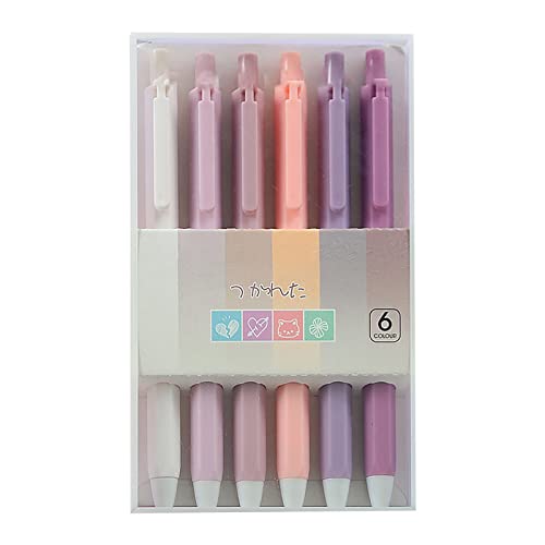 XZincer 6er Kugelschreiber Set Büro Student Kugelschreiber Schwarz Schreibstift Enthält 4ml Tinte Weißer Textilstift Wasserfest (D, One Size) von XZincer