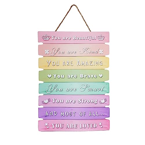 XZincer Teenager-Mädchen-Zimmer-Dekoration, Regenbogen, inspirierende Kinderzimmer-Dekoration, Wandkunst, niedliche Kawaii-Zimmer-Dekoration, rosa Terrassen Heizstrahler Decke Fläche (Pink, One Size) von XZincer