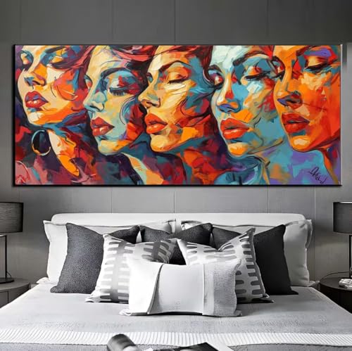 5D Diamond Painting Abstrakt Gesicht, Diamond Painting groß xxl 240 X 90 cm, Diamant Painting Bilder Cross Stickerei, Diamond-Painting Mosaik Full Drill Crystal für Wand Home Décor, Geschenk q230 von Xaafeze