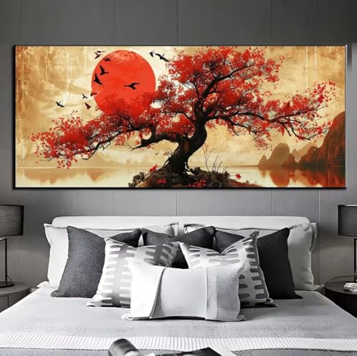 5D Diamond Painting Bäume Sonnenuntergang, Diamond Painting groß xxl 70 X 30 cm, Diamant Painting Bilder Cross Stickerei, Diamond-Painting Mosaik Full Drill Crystal für Wand Home Décor, Gifts q342 von Xaafeze