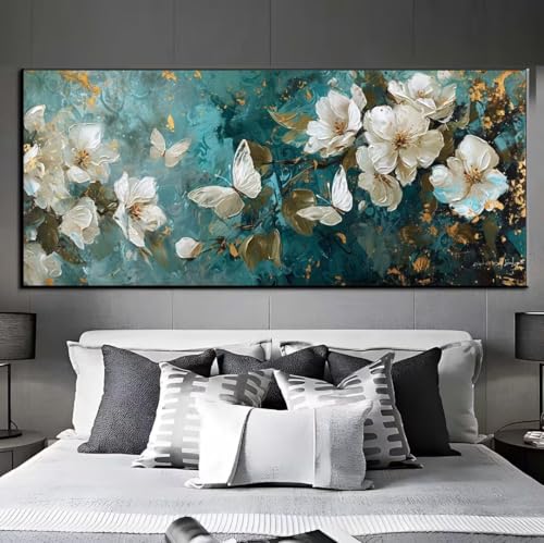 5D Diamond Painting Blumen Schmetterlinge,DIamond Painting groß xxl 150 X 60 cm,DIamant Painting Bilder Cross Stickerei,DIamond-Painting Mosaikherstellung Full Drill Crystal für Wand Home Décor q527 von Xaafeze