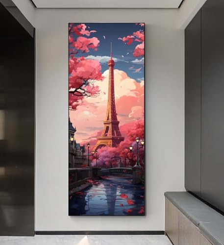 5D Diamond Painting Eiffelturm Landschaft,DIamond Painting groß xxl 240 X 90 cm,DIamant Painting Bilder Cross Stickerei,DIamond-Painting Mosaikherstellung Full Drill Crystal für Wand Home Décor q140 von Xaafeze