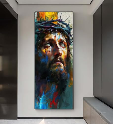 5D Diamond Painting Jesus, Diamond Painting groß xxl 240 X 90 cm, Diamant Painting Bilder Cross Stickerei, Diamond-Painting Mosaik Full Drill Crystal, Kreativ Set für Wand Home Décor, Gifts q154 von Xaafeze