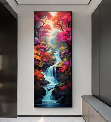 5D Diamond Painting Landschaft Wasserfall,DIamond Painting groß xxl 240 X 90 cm,DIamant Painting Bilder Cross Stickerei,DIamond-Painting Mosaikherstellung Full Drill Crystal für Wand Home Décor q185 von Xaafeze