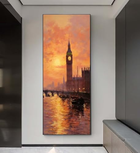 5D Diamond Painting London Landschaft, Diamond Painting groß xxl 240 X 90 cm, Diamant Painting Bilder Cross Stickerei, Diamond-Painting Mosaik Full Drill Crystal für Wand Home Décor, Geschenk q128 von Xaafeze