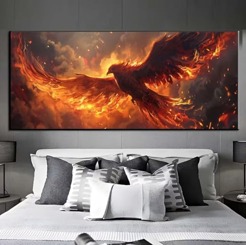 5D Diamond Painting Phönix Flamme, Diamond Painting groß xxl 115 X 55 cm, Diamant Painting Bilder Cross Stickerei, Diamant Kunst Mosaikherstellung Full Drill Crystal für Wand Home Décor, Geschenk q454 5D Diamond Painting Phönix Flamme, Diamond Painting groß xxl 115 X 55 cm, Diamant Painting Bilder Cross Stickerei, Diamant Kunst Mosaikherstellung Full Drill Crystal für Wand Home Décor, Geschenk q454 von Xaafeze