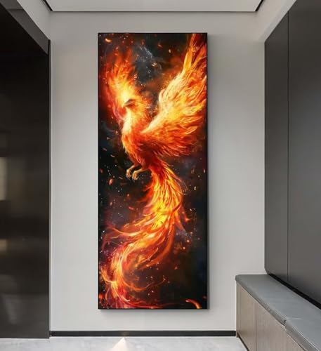 5D Diamond Painting Phoenix Vogel, Diamond Painting groß xxl 260 X 100 cm, Diamant Painting Bilder Cross Stickerei, Diamond-Painting Mosaikherstellung Full Drill Crystal für Wand Home Décor Gifts q121 von Xaafeze