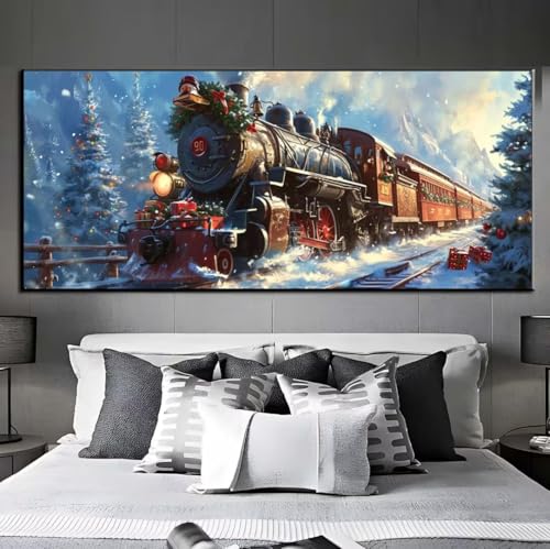 5D Diamond Painting Schnee Zug, Diamond Painting groß xxl 155 X 75 cm, Diamant Painting Bilder Cross Stickerei, DIY Diamant Kunst Mosaik Full Drill Crystal, Kreativ Set für Wand Home Décor q290 5D Diamond Painting Schnee Zug, Diamond Painting groß xxl 155 X 75 cm, Diamant Painting Bilder Cross Stickerei, DIY Diamant Kunst Mosaik Full Drill Crystal, Kreativ Set für Wand Home Décor q290 von Xaafeze