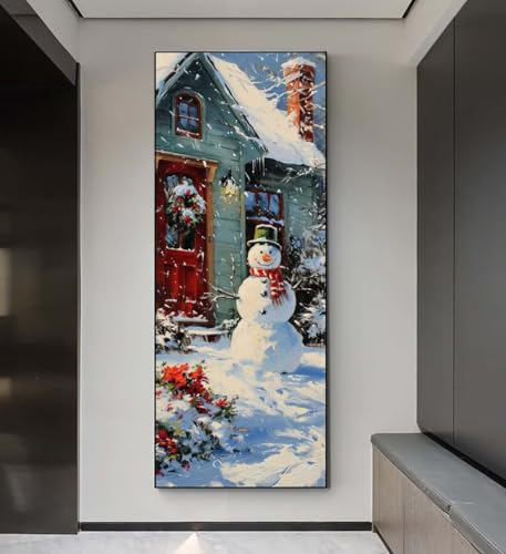 5D Diamond Painting Schneemann Winter, Diamond Painting groß xxl 260 X 100 cm, Diamant Painting Bilder Cross Stickerei, Diamond-Painting Mosaik Full Drill Crystal für Wand Home Décor, Gifts q168 von Xaafeze