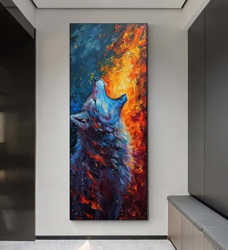 5D Diamond Painting Wolf Tier, Diamond Painting groß xxl 240 X 90 cm, Diamant Painting Bilder Cross Stickerei, Diamond-Painting Mosaik Full Drill Crystal, Kreativ Set für Wand Home Décor Gift q171 von Xaafeze