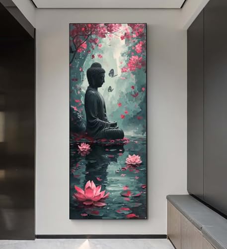 5D Diamond Painting Zen Lotus, Diamond Painting groß xxl 240 X 90 cm, Diamant Painting Bilder Cross Stickerei, Diamond-Painting Mosaik Full Drill Crystal, Kreativ Set für Wand Home Décor Gift q211 von Xaafeze