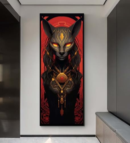 Diamond Painting Anubis Ägypten Diamond Painting Erwachsene, 5D Diamant Painting Bilder Crystal Embroidery,Daiments Painting Basteln Erwachsene,DIY Diamond Painting Artdot für Wand Décor 30x70 cm q123 von Xaafeze