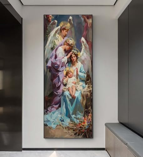 Diamond Painting Heilige Mutter Heilig Diamond Painting Erwachsene, 5D Diamant Painting Bilder Crystal Embroidery,Daiments Painting Basteln Erwachsene,DIamond Painting Artdot, Wand Décor 85x170 cm q43 von Xaafeze