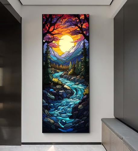 Diamond Painting Landschaft Sonnenuntergang Diamond Painting Erwachsene, Diamant Painting Bilder Embroidery, Daiments Painting Basteln Erwachsene, Diamond Painting Artdot, Wand Décor 90x240 cm q141 von Xaafeze