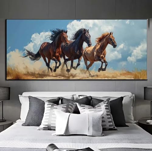 Diamond Painting Pferd Tier Diamond Painting Erwachsene, 5D Diamant Painting Bilder Crystal Embroidery, Daiments Painting Basteln Erwachsene, DIY Diamond Painting Artdot für Wand Décor 100x260 cm q340 von Xaafeze