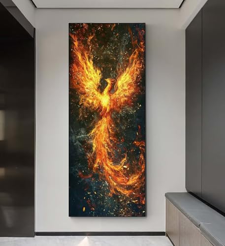 Diamond Painting Phoenix Vogel Diamond Painting Erwachsene, 5D Diamant Painting Bilder Crystal Embroidery,Daiments Painting Basteln Erwachsene,DIY Diamond Painting Artdot für Wand Décor 90x240 cm q189 von Xaafeze