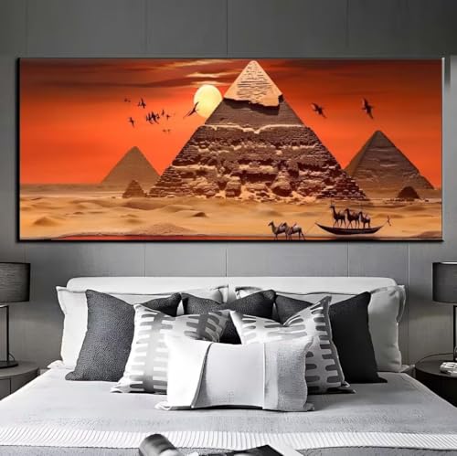 Diamond Painting Pyramiden Ägypten Diamond Painting Erwachsene, 5D Diamant Painting Bilder Crystal Embroidery, Daiments Painting Basteln Erwachsene,DIamond Painting Artdot für Wand Décor 30x70 cm q251 von Xaafeze