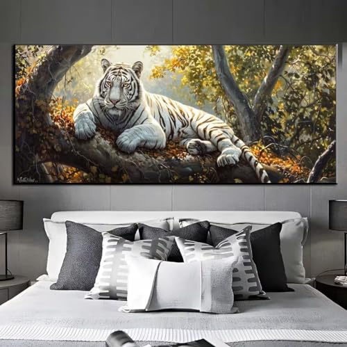 Diamond Painting Tiger Wald Diamond Painting Erwachsene,5D Diamant Painting Bilder Crystal Embroidery,Daiments Painting Basteln Erwachsene,DIY Diamond Painting Artdot für Home Wand Décor 50x100cm q511 von Xaafeze