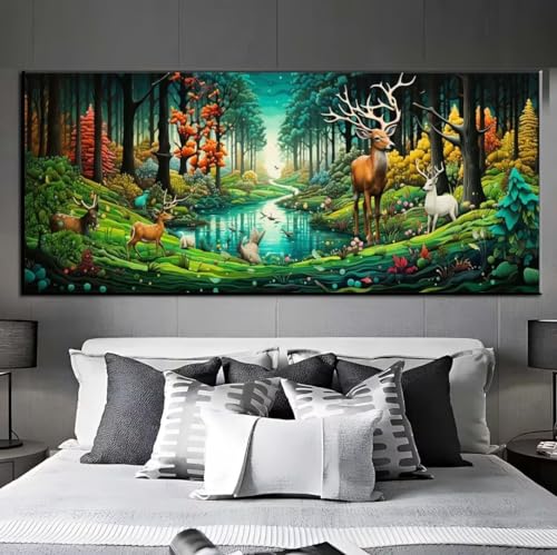 Diamond Painting Waldtiere,Diamond Painting groß xxl 40 X 120 cm,Diamant Painting Bilder Cross Stickerei,Diamond-Painting Mosaikherstellung Full Drill Crystal,Kreativ Set für Wand Home Décor Gift q487 von Xaafeze