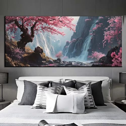 Diamond Painting Wasserfall Landschaft Diamond Painting Erwachsene, 5D Diamant Painting Bilder Crystal Embroidery,Daiments Painting Basteln Erwachsene,DIamond Painting Artdot, Wand Décor 30x70 cm q283 von Xaafeze