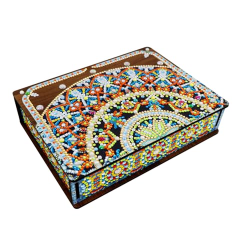 Xafrstyu DIY Diamant Malerei Schmuck Box, Klassische Mandala Diamond Painting Schmuckkästchen, Diamant Kunst große Kapazität Organizer Storage Box für Frauen Mädchen (B) von Xafrstyu