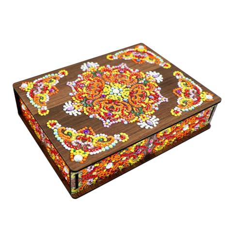 Xafrstyu DIY Diamant Malerei Schmuck Box, Klassische Mandala Diamond Painting Schmuckkästchen, Diamant Kunst große Kapazität Organizer Storage Box für Frauen Mädchen (C) von Xafrstyu