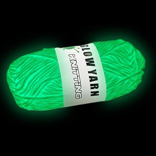 Dickes Garn, fluoreszierendes Stickgarn, 50 m, leuchtendes Strickgarn, Schrubbgarn, Zubehör für Garn, Kunst, Häkeln, Weben von Xasbseulk