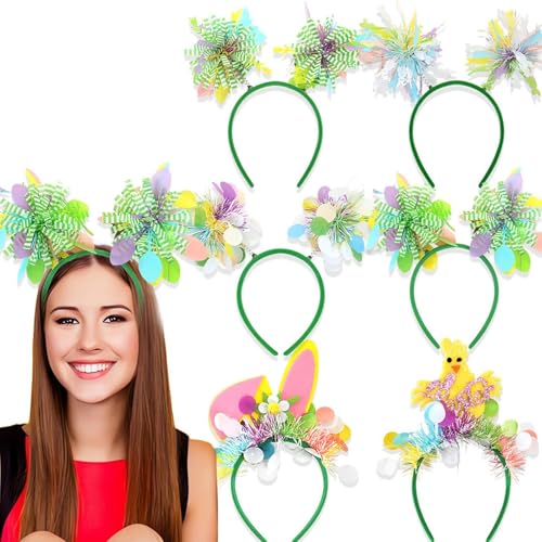 Haarreif Set - 6x Hasenohren Stirnband für Valentinstag | Polyester Party Stirnbänder | Osterei Stirnbänder Ocassional Stilvolle Dekoration | Festival Haarreifen für Ostern, Festivals, Hochzeiten, von Xasbseulk