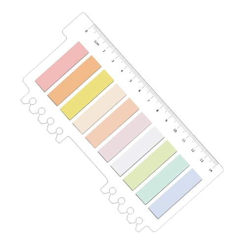 Haftnotizen - 200pcs Seitenmarker Selbstklebend | Haftstreifen Haftmarker | Wasserfeste Textstreifen für Schüler | PET-Index-Tabs für Notizbücher, Scrapbooks und Ordner von Xasbseulk