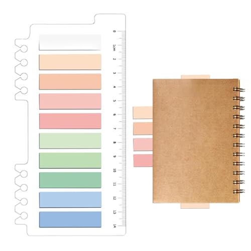 Haftnotizen - 200pcs Seitenmarker Selbstklebend | Haftstreifen Haftmarker | Wasserfeste Textstreifen für Schüler | PET-Index-Tabs für Notizbücher, Scrapbooks und Ordner von Xasbseulk